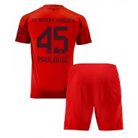 Bayern Munich Aleksandar Pavlovic #45 Heimtrikotsatz Kinder 2024-25 Kurzarm (+ Kurze Hosen)